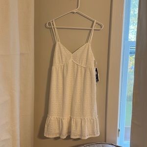 BCX lacy off white dress